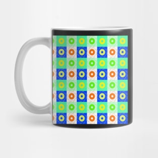 Flowers in colorful squares Mug